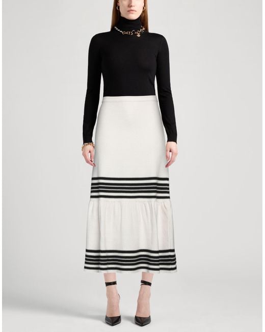 Dior White Midi Skirt