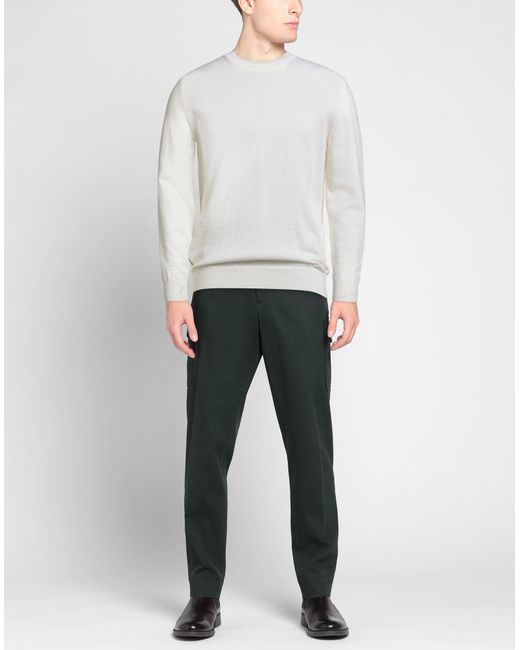 Costumein White Sweater Merino Wool for men