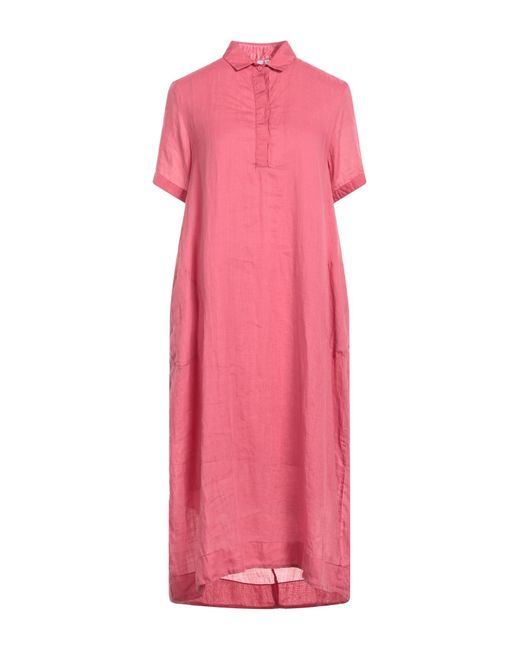 European Culture Pink Midi Dress