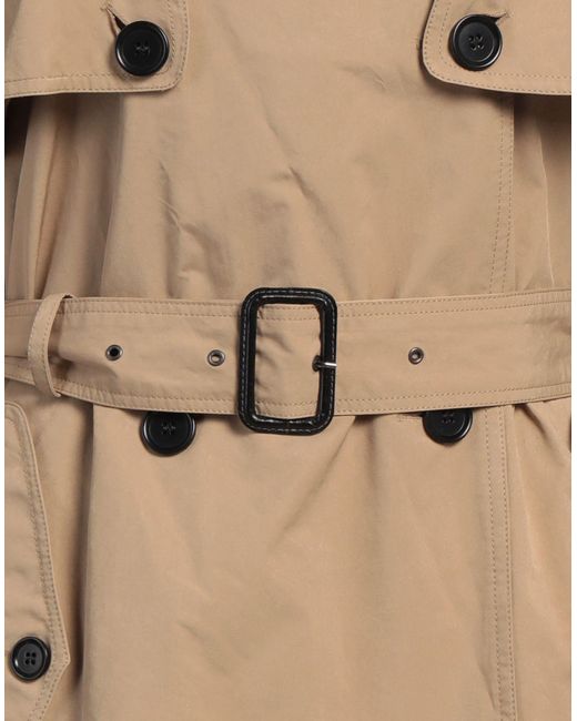 Aspesi Natural Sand Overcoat & Trench Coat Polyester, Polyamide