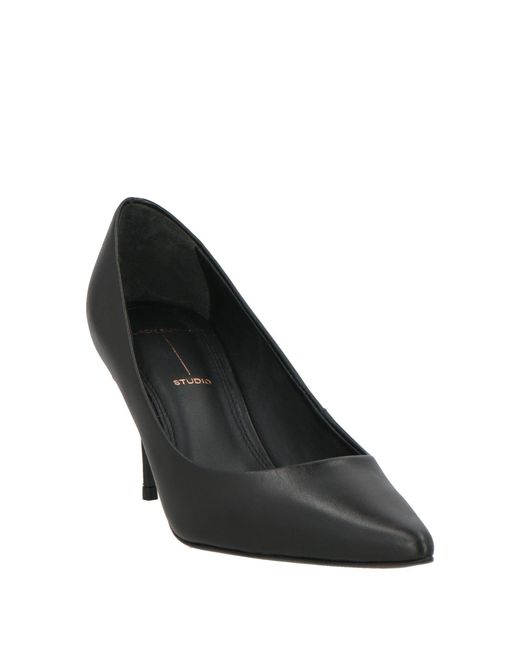 Black Suede Studio Black Pumps Leather