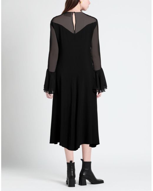 Erika Cavallini Semi Couture Black Midi Dress