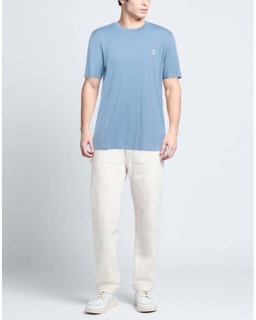 Brunello Cucinelli Blue T-shirt for men