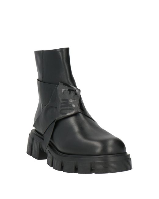 Love Moschino Black Ankle Boots Calfskin