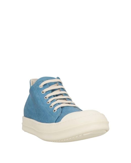 Rick Owens Blue Azure Sneakers Textile Fibers