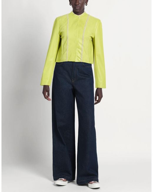 Bully Yellow Lime Jacket Leather