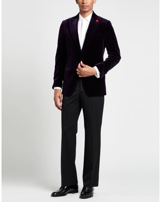 Lardini Black Blazer Cotton, Elastane for men