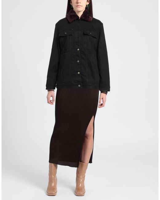 Karl Lagerfeld Black Denim Outerwear