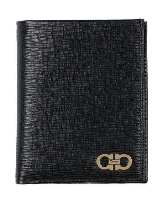 Ferragamo Black Wallet Calfskin for men