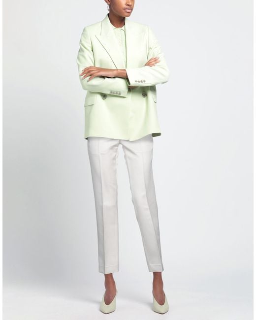 Sa Su Phi White Pants Wool, Silk