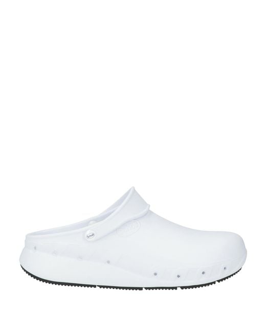 Scholl White Mules & Clogs Rubber for men