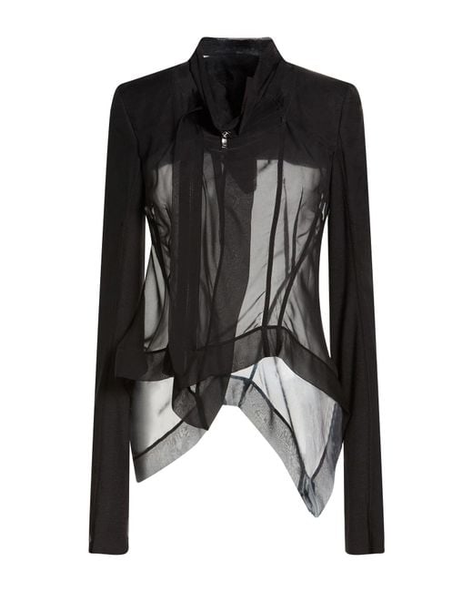 Rick Owens Black Jacket Silk