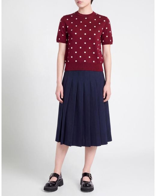 Comme des Garçons Red Burgundy Sweater Wool