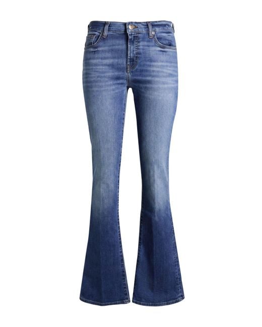 7 For All Mankind Blue Jeans Cotton, Elastane