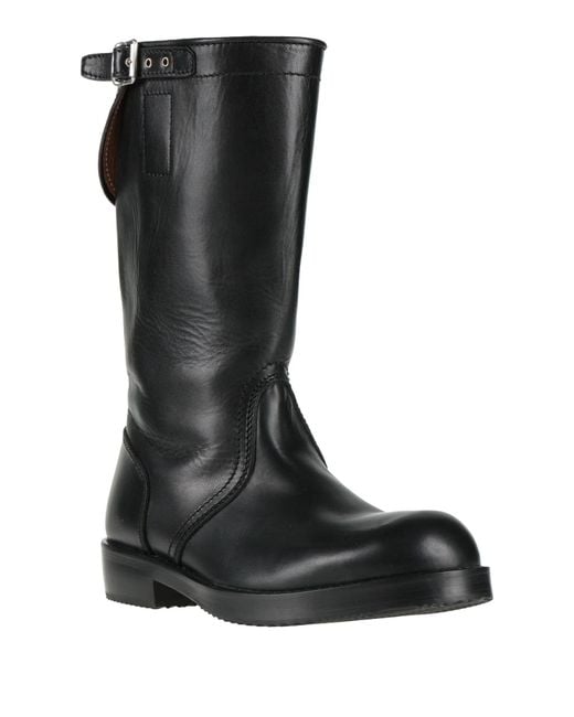 Dries Van Noten Black Boot Leather for men