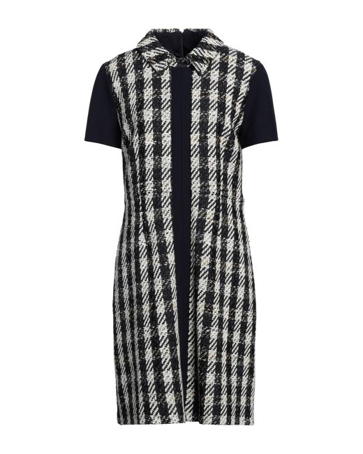 Paule Ka Black Midi Dress Cotton, Polyamide, Acrylic, Polyester, Wool