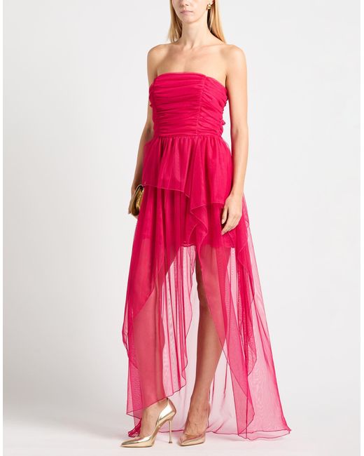 Odi Et Amo Pink Fuchsia Maxi Dress Polyester