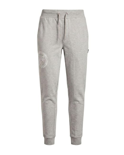 Philipp Plein Gray Pants Cotton, Viscose for men