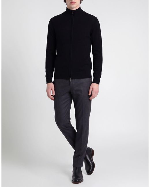 White Wise Black Cardigan for men