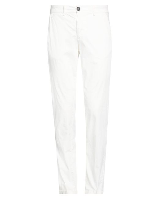 Berry & Brian White Pants Cotton, Elastane for men