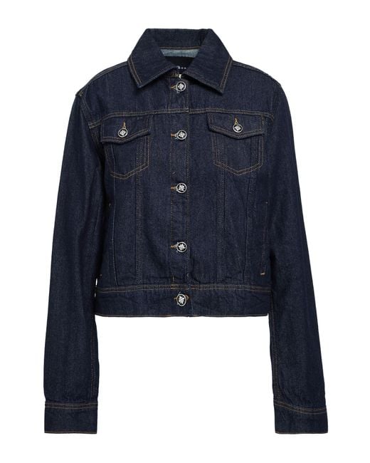 John Richmond Blue Denim Outerwear Cotton
