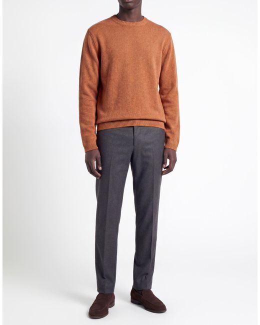 Daniele Fiesoli Brown Sweater Merino Wool for men