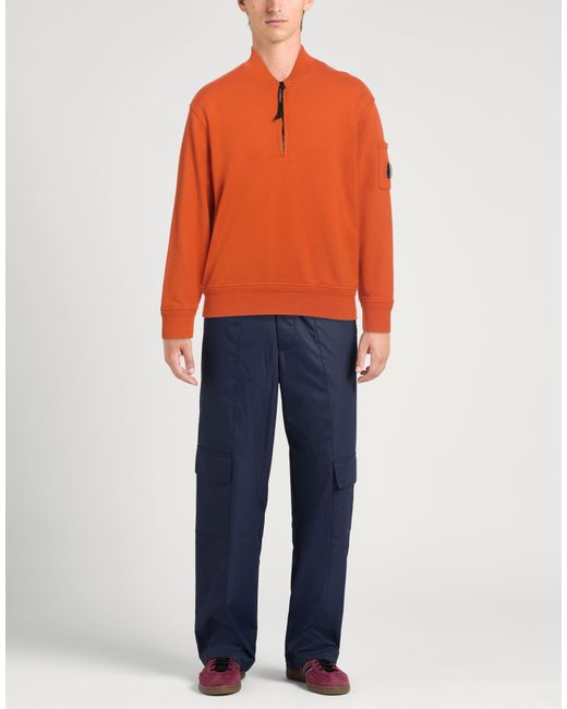 C P Company Orange Sweatshirt Cotton for men