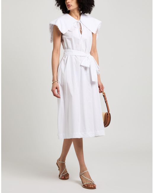 MEIMEIJ White Midi-Kleid