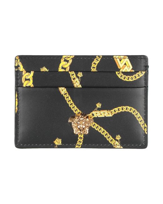Tarjetero Versace de hombre de color Black