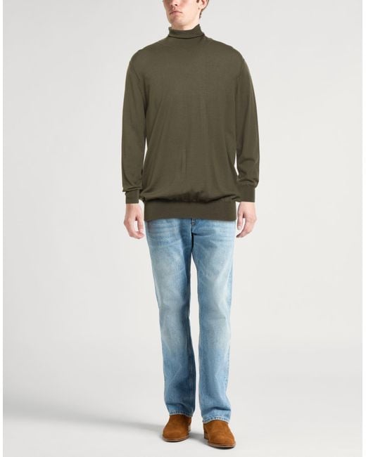 Paolo Pecora Green Turtleneck for men