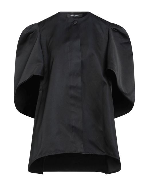 Rochas Black Overcoat & Trench Coat