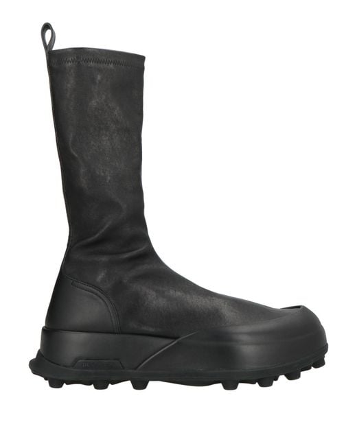 Jil Sander Black Boot Synthetic Fibers