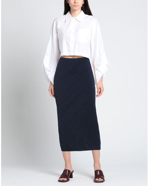 Fendi Blue Midi Skirt