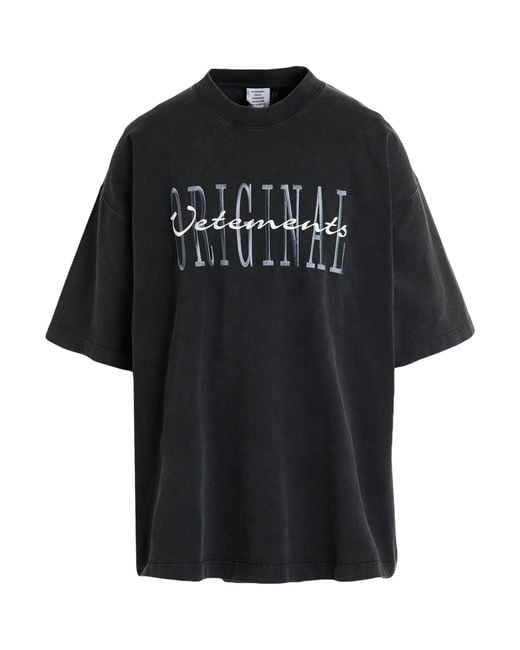 T-Shirt Vetements pour homme en coloris Black
