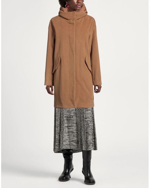 Woolrich Brown Camel Puffer Wool, Polyamide, Cashmere, Polyester