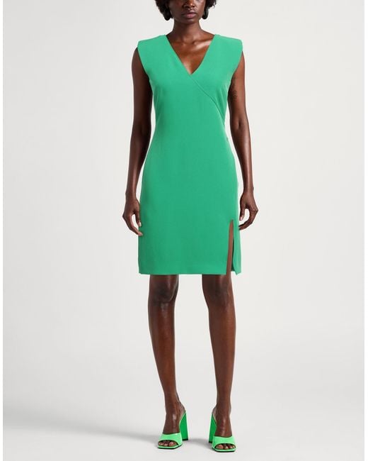 Chiara Ferragni Green Mini Dress Polyester, Elastane
