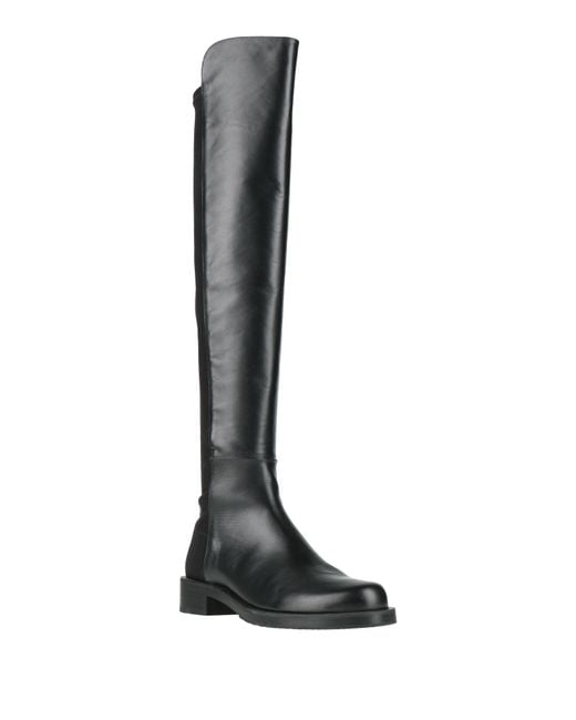 Stuart Weitzman Black Boot Leather
