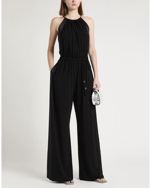 Max Mara Black Jumpsuit Viscose, Elastane, Silk