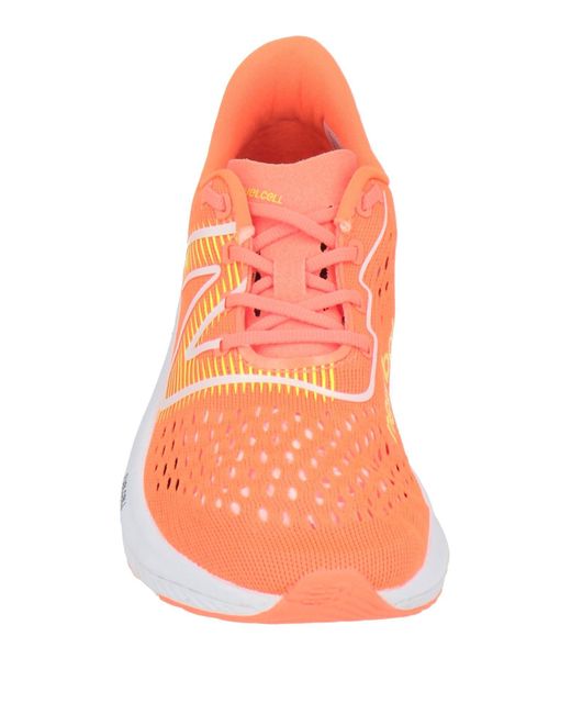 New Balance Orange Sneakers Textile Fibers