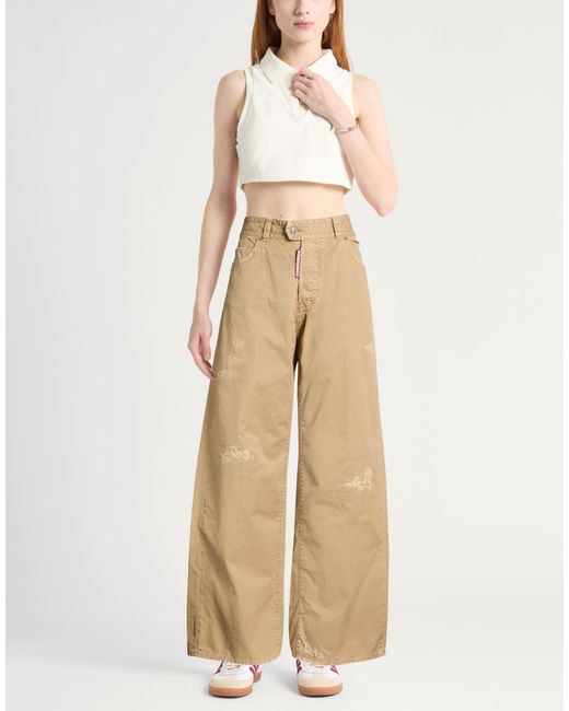 DSquared² Natural Pants Cotton