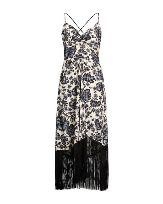 Sandro White Maxi Dress Silk