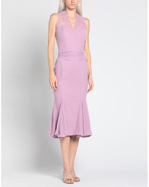 Rhea Costa Purple Midi Dress
