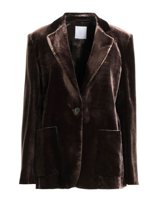 Eleventy Black Chocolate Blazer Viscose, Silk