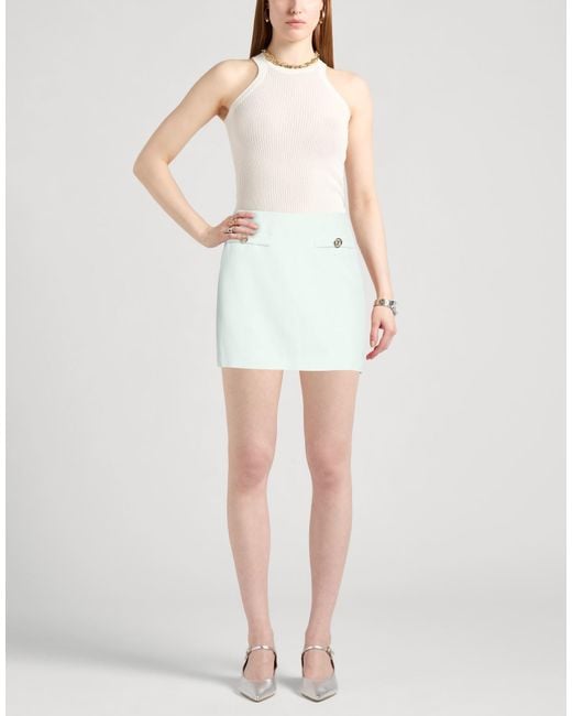 Twinset White Light Mini Skirt Viscose, Linen