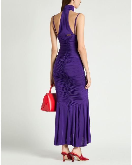 Versace Jeans Couture Purple Maxi Dress Viscose, Elastane