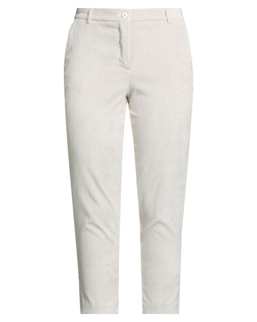 White Wise White Cream Pants Polyester, Nylon
