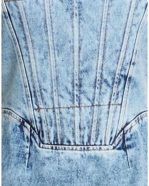 GIUSEPPE DI MORABITO Women's Blue Mini Dress Cotton - emaralddelhi.in