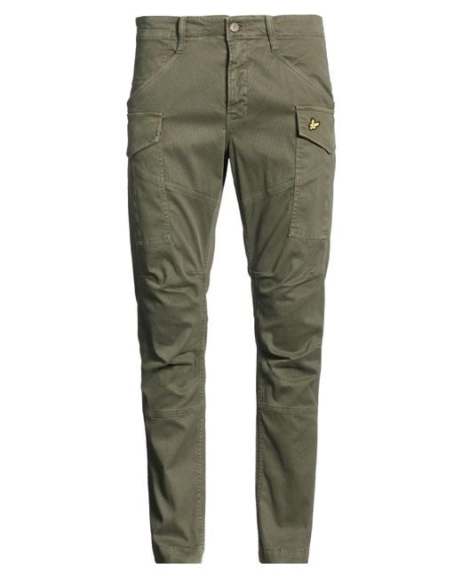 Lyle & Scott Green Pants Cotton, Elastane for men