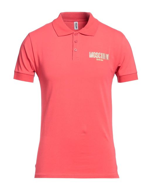 Moschino Pink Polo Shirt for men
