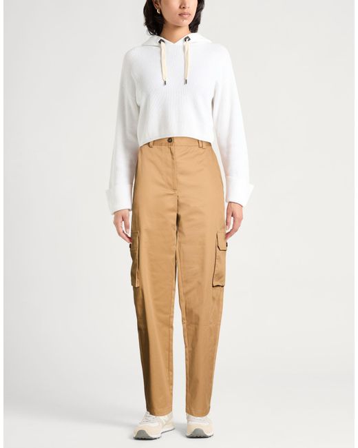 Maison Kitsuné Natural Camel Pants Cotton